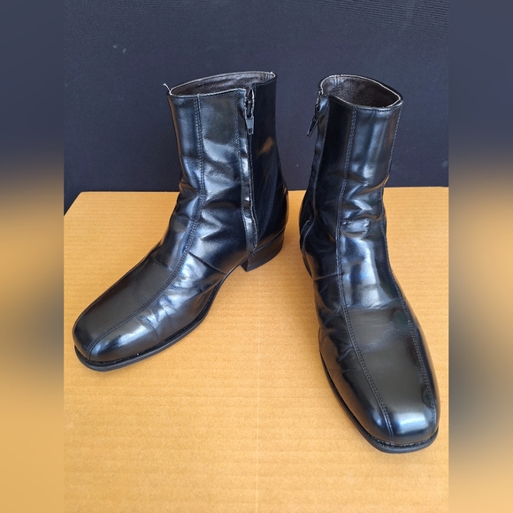 Iron Age Woman Steel Toe Size 7  Classic Black Leather Side Zip Work Boots - Picture 4 of 15